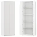 Шкаф распашной Амьен белый с  4 полками 80х232,2х54,5 ЛДСП каркас белый